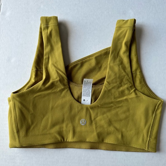Lululemon Nulu Cross Front Yoga Bra. Olive Green. Size 4 - Picture 7 of 8